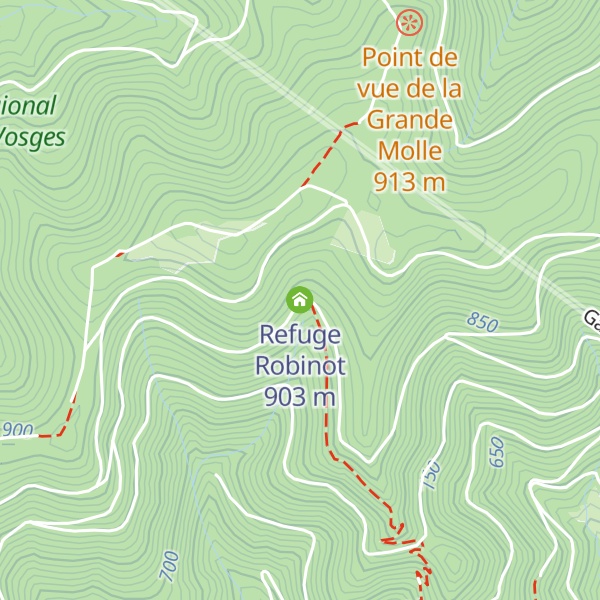 Map of Refuge Robinot