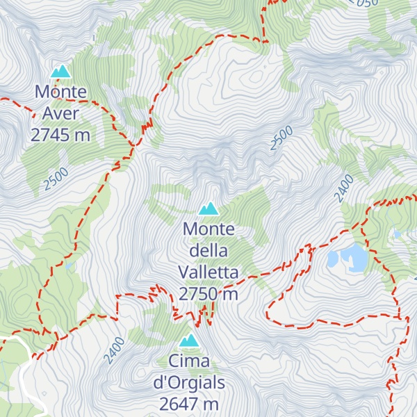 Map of Monte della Valletta