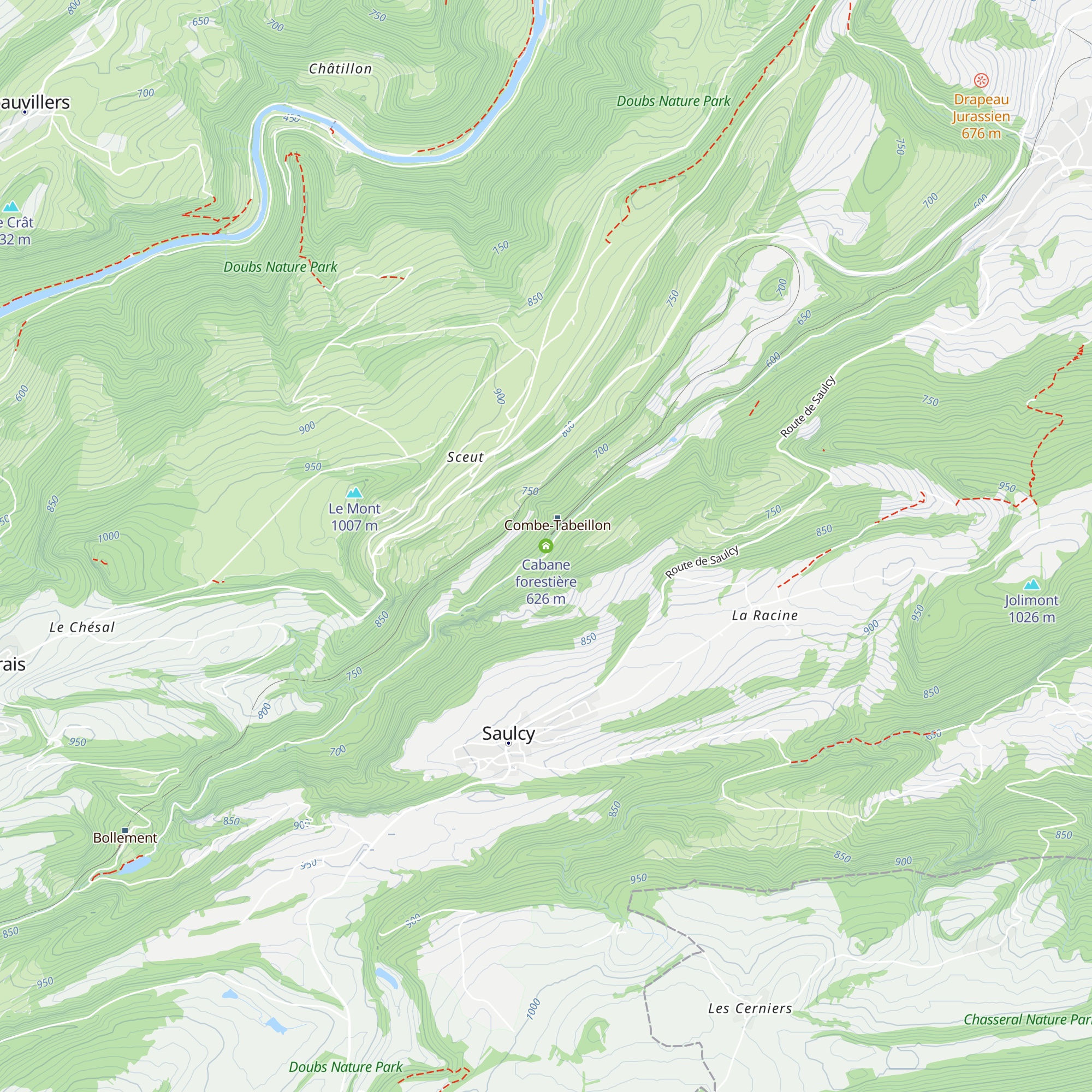 Cabane forestière map