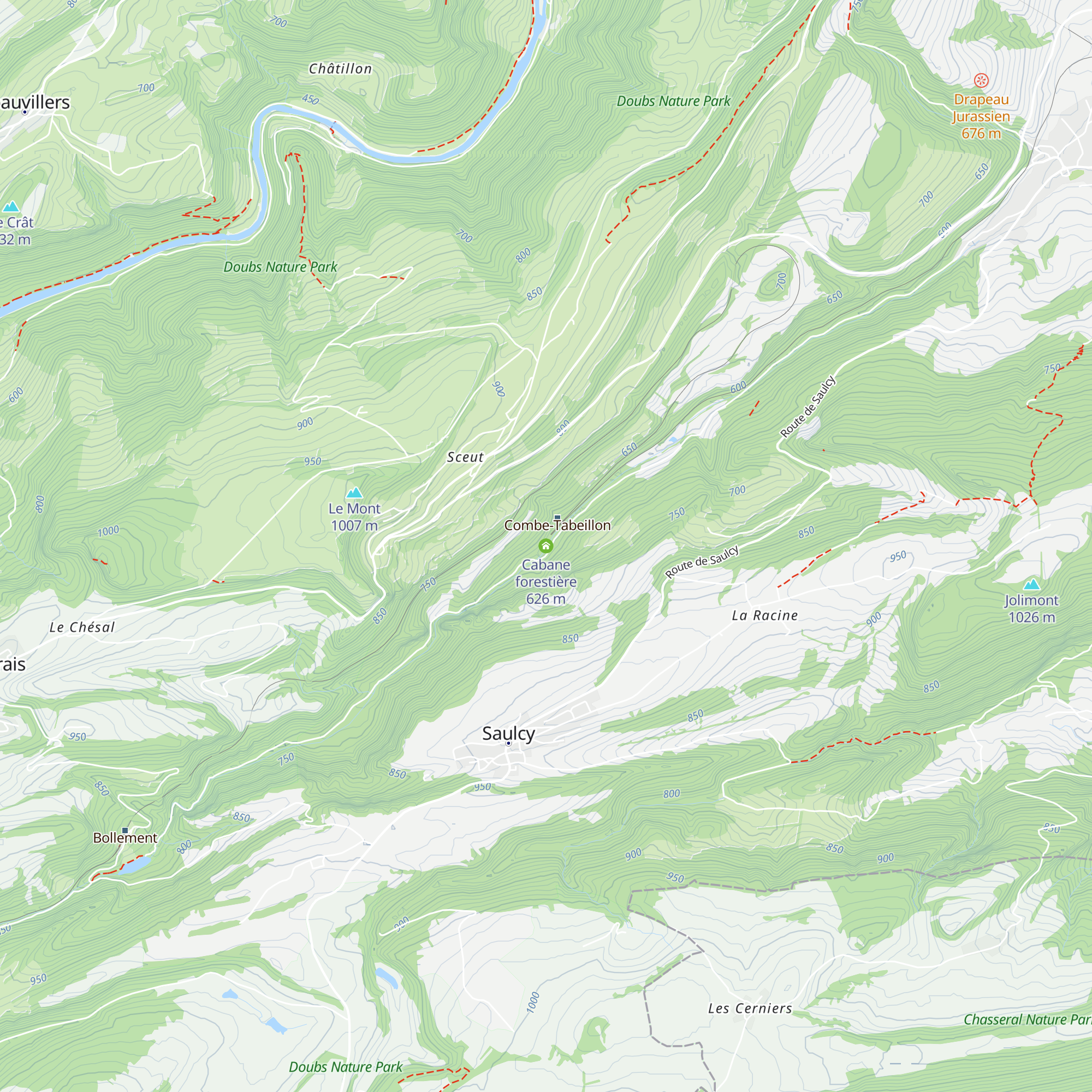 Cabane forestière map