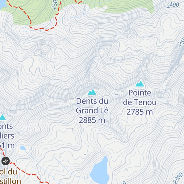 Map of Dents du Grand Lé