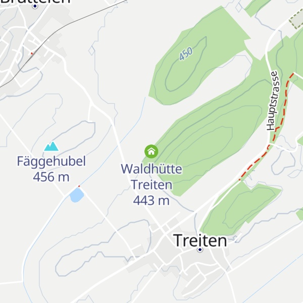 Map of Waldhütte Treiten