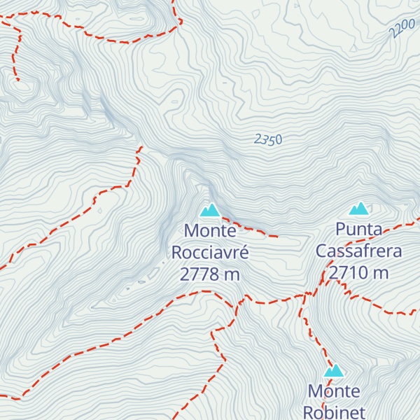 Map of Monte Rocciavré