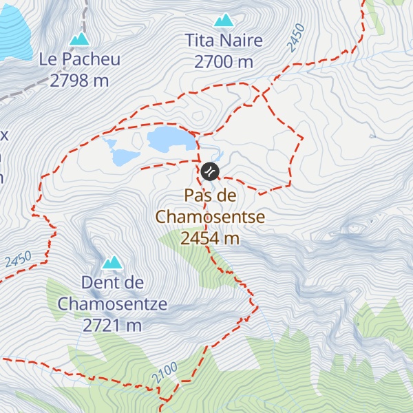 Map of Refuge Jules Biollaz