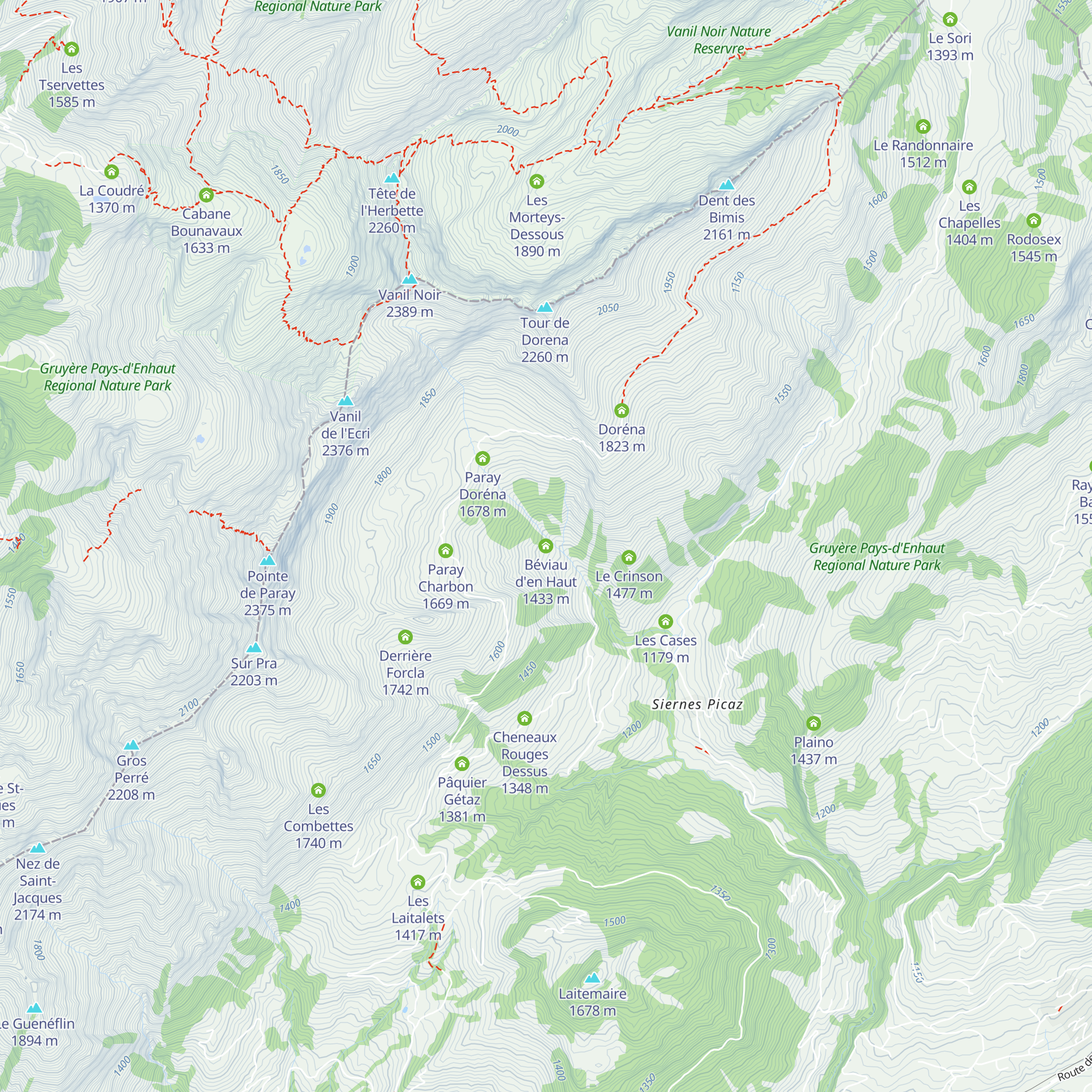 Béviau d'en Haut map