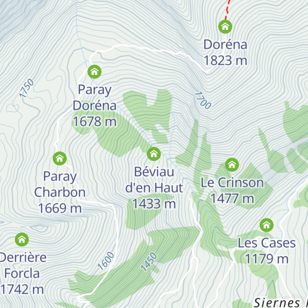 Map of Béviau d'en Haut