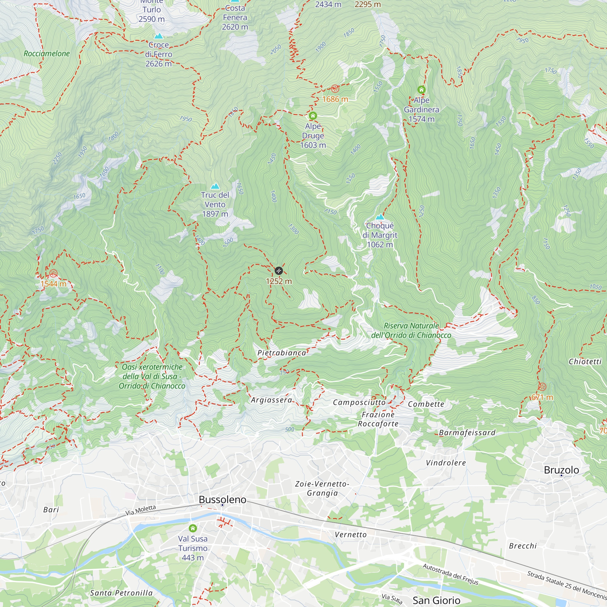 Alpe Ciangari map