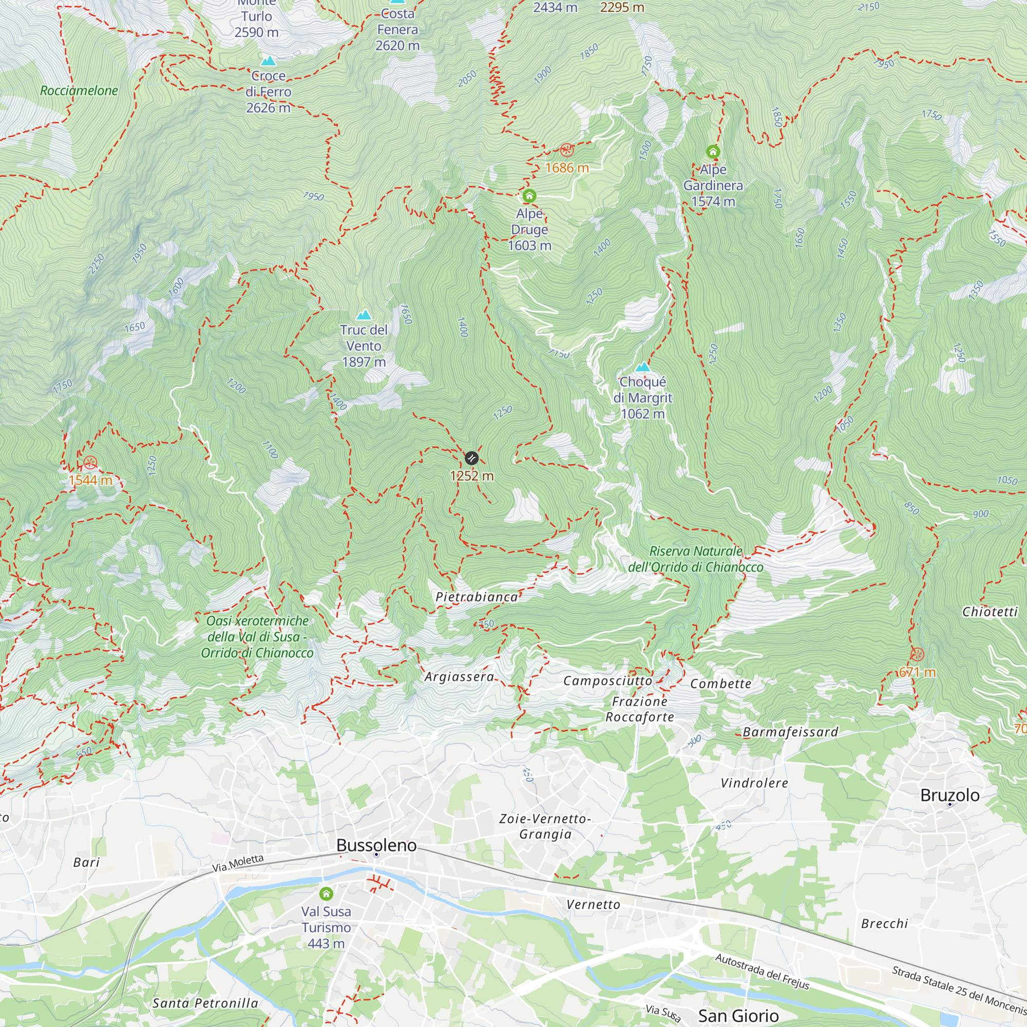 Alpe Ciangari map
