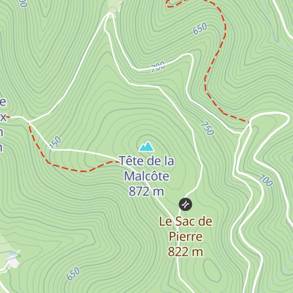 Map of Tête de la Malcôte
