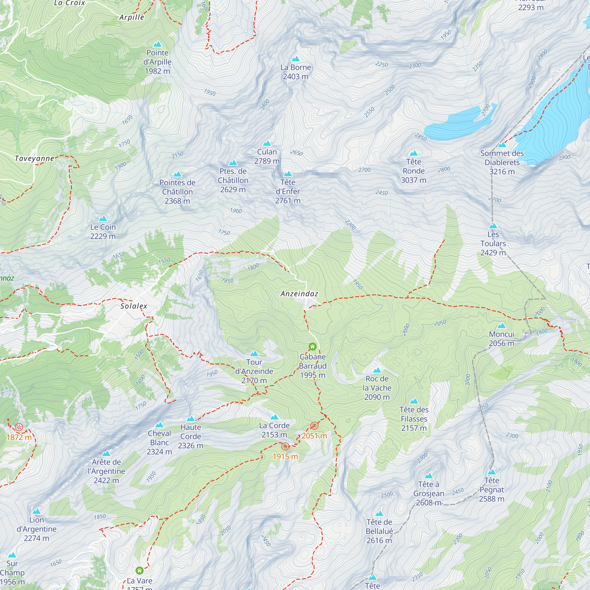 Refuge de la Tour d'Anzeindaz map