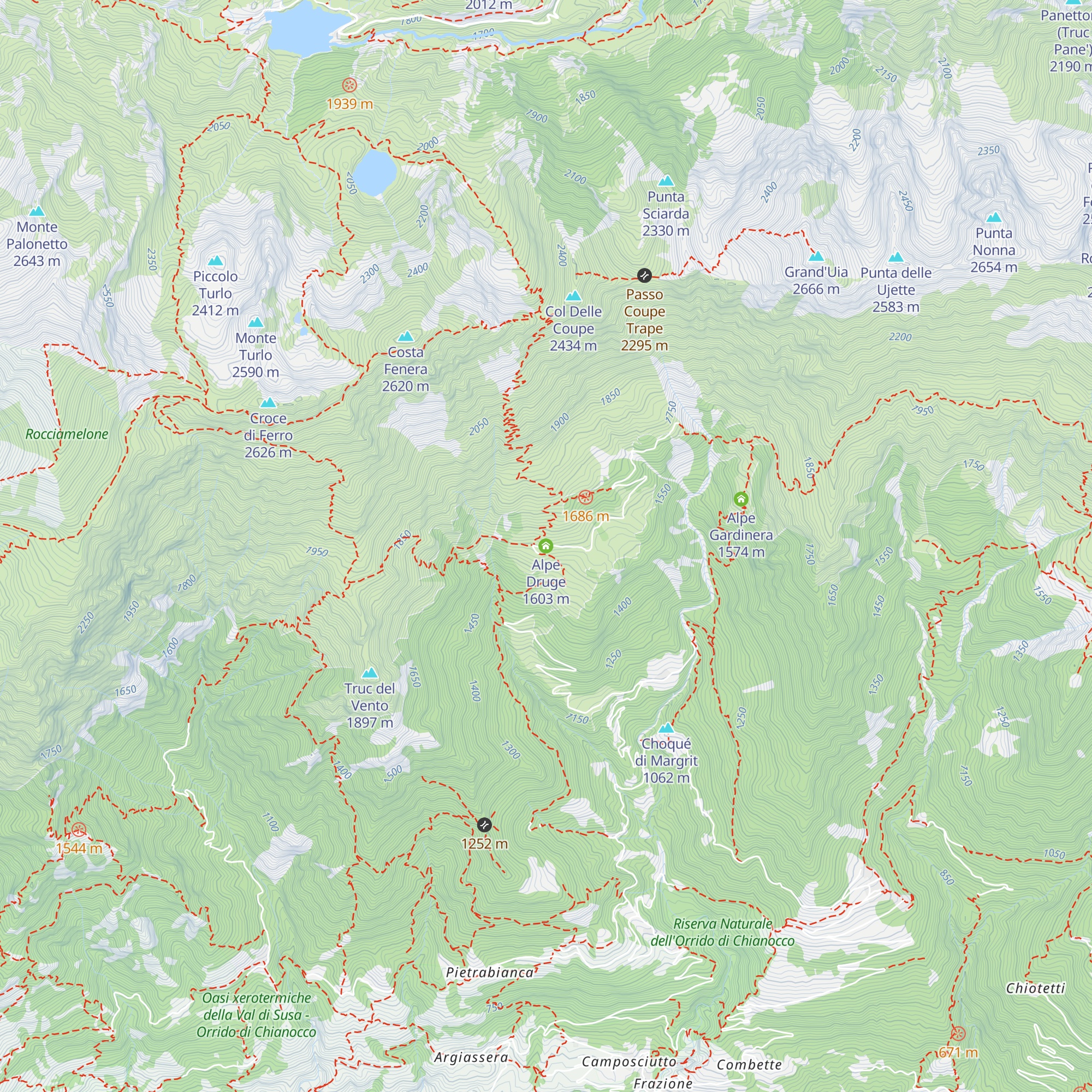 Alpe Druge map