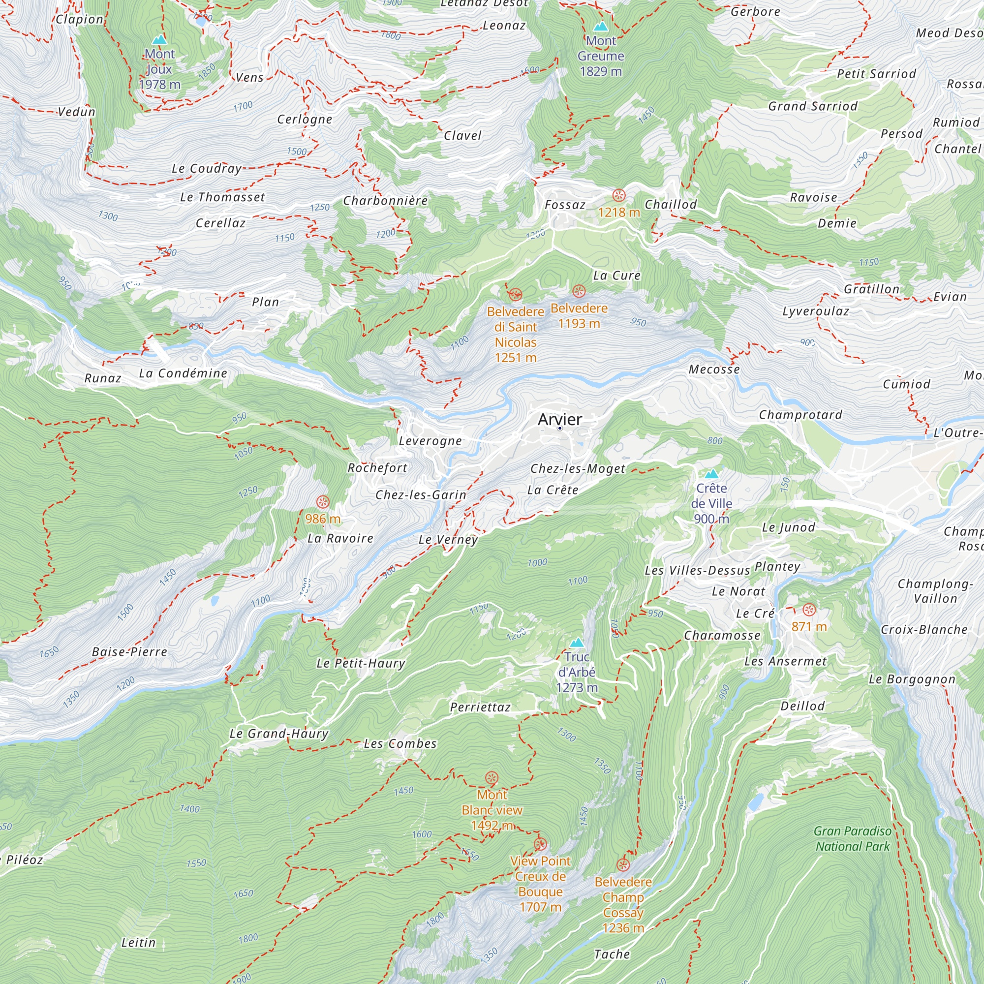 Mulino Verney map