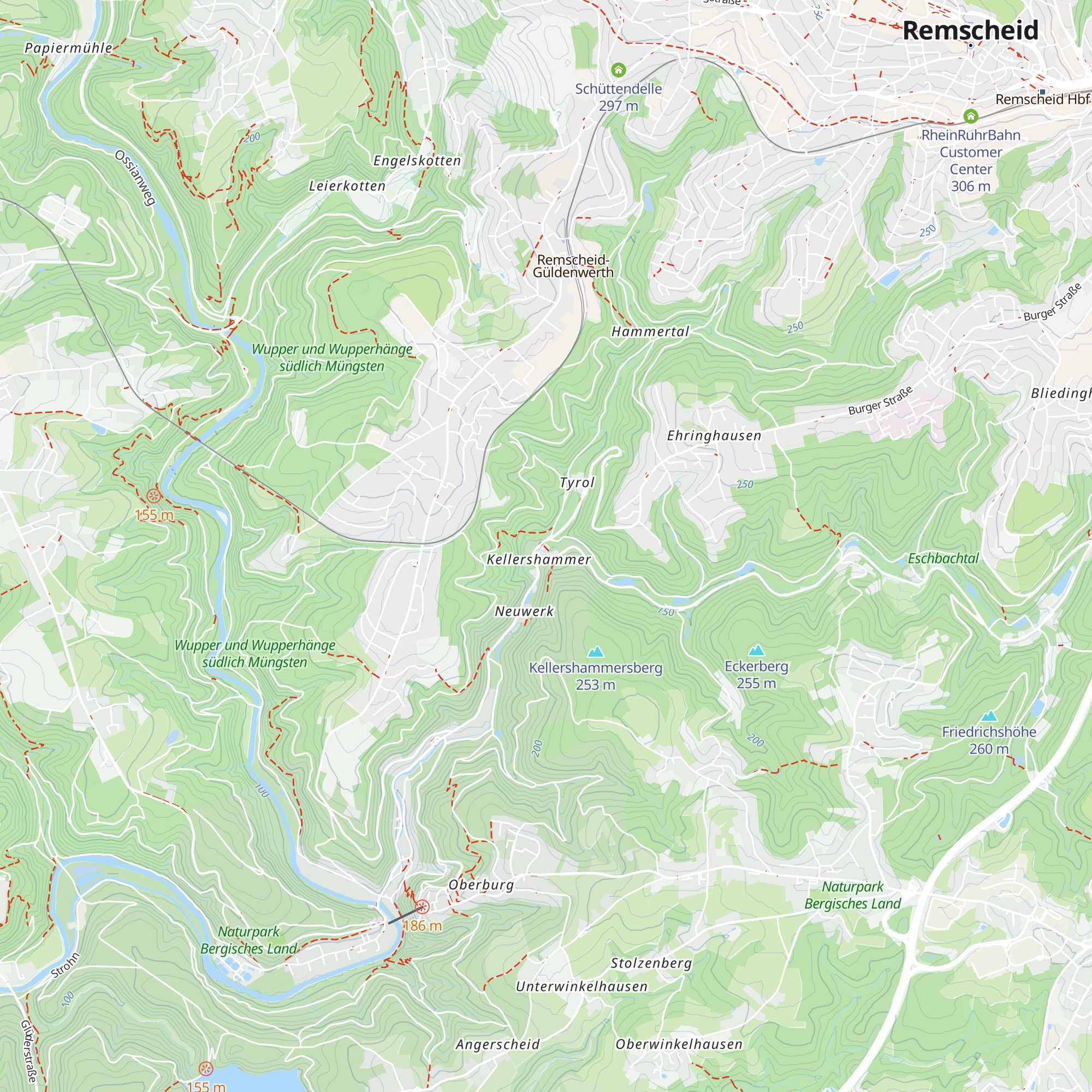 Hüttenhammer map