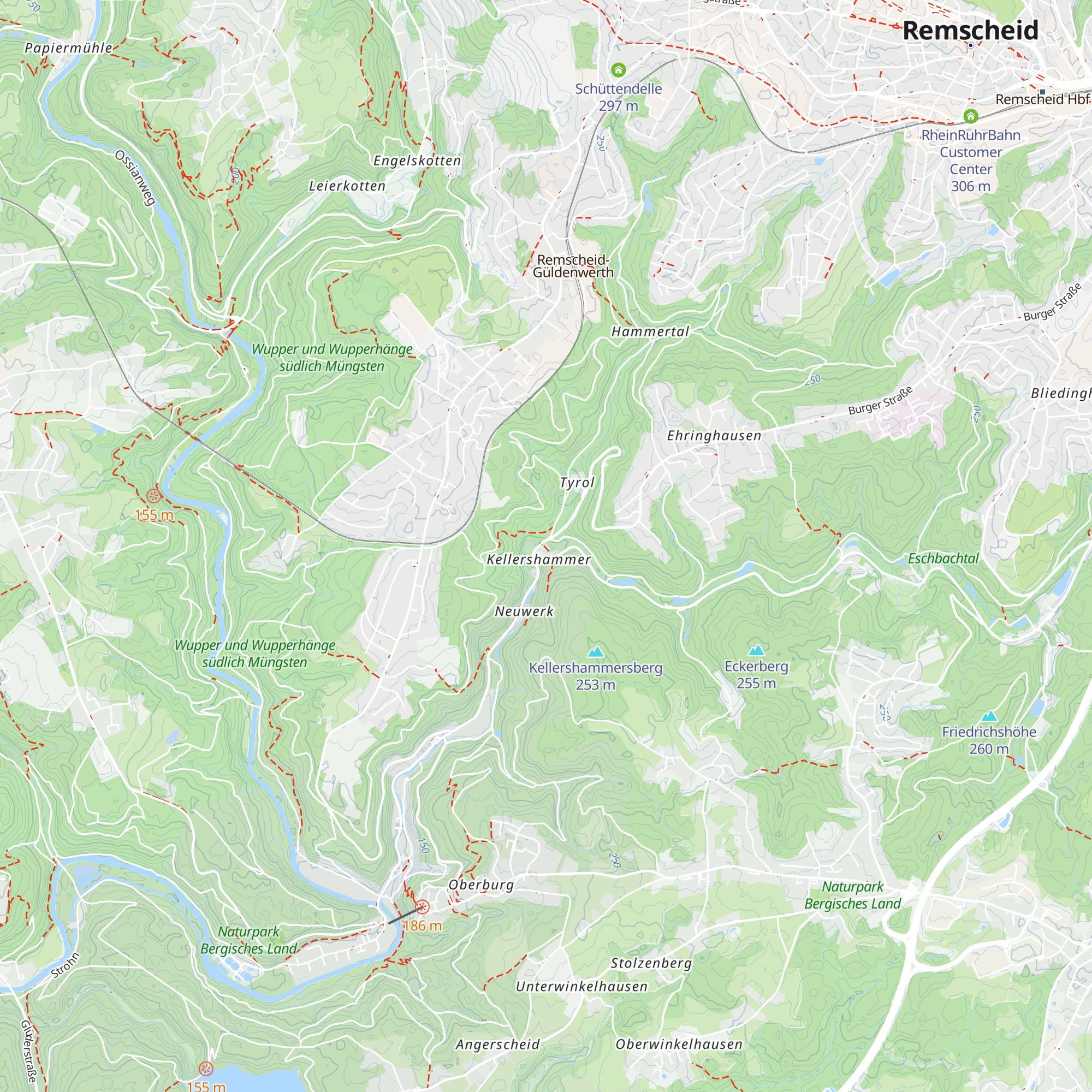 Hüttenhammer map