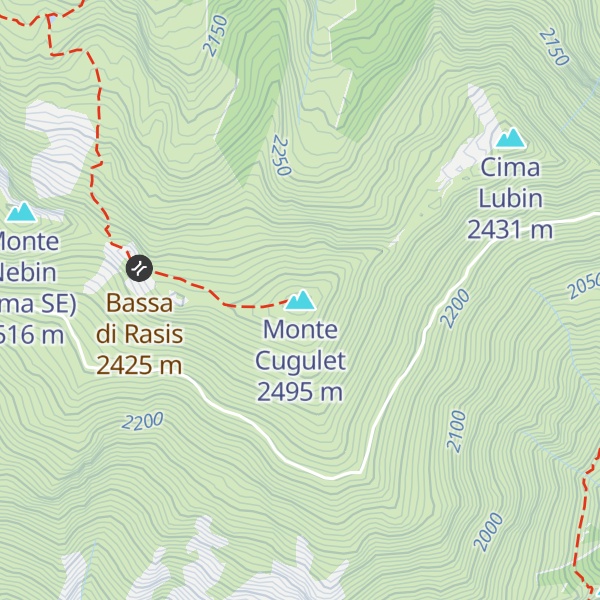 Map of Monte Cugulet