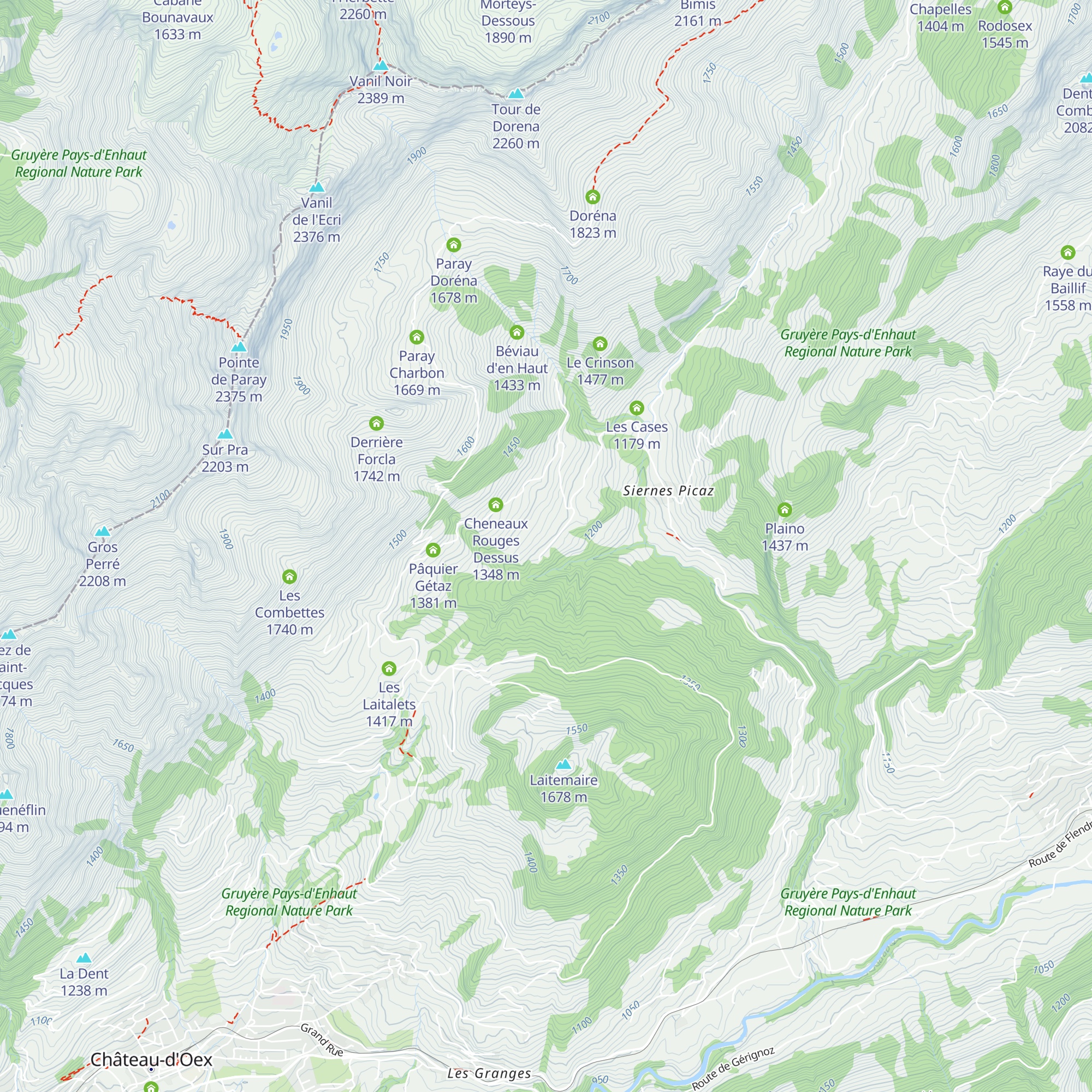 Cheneaux Rouges Dessous map