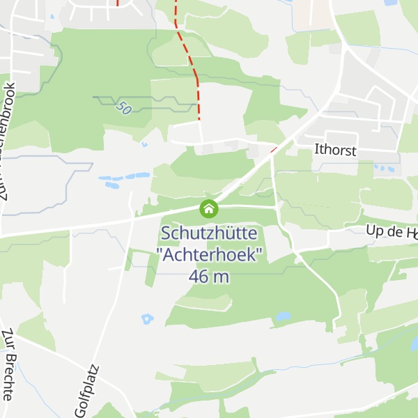 Map of Schutzhütte "Achterhoek"