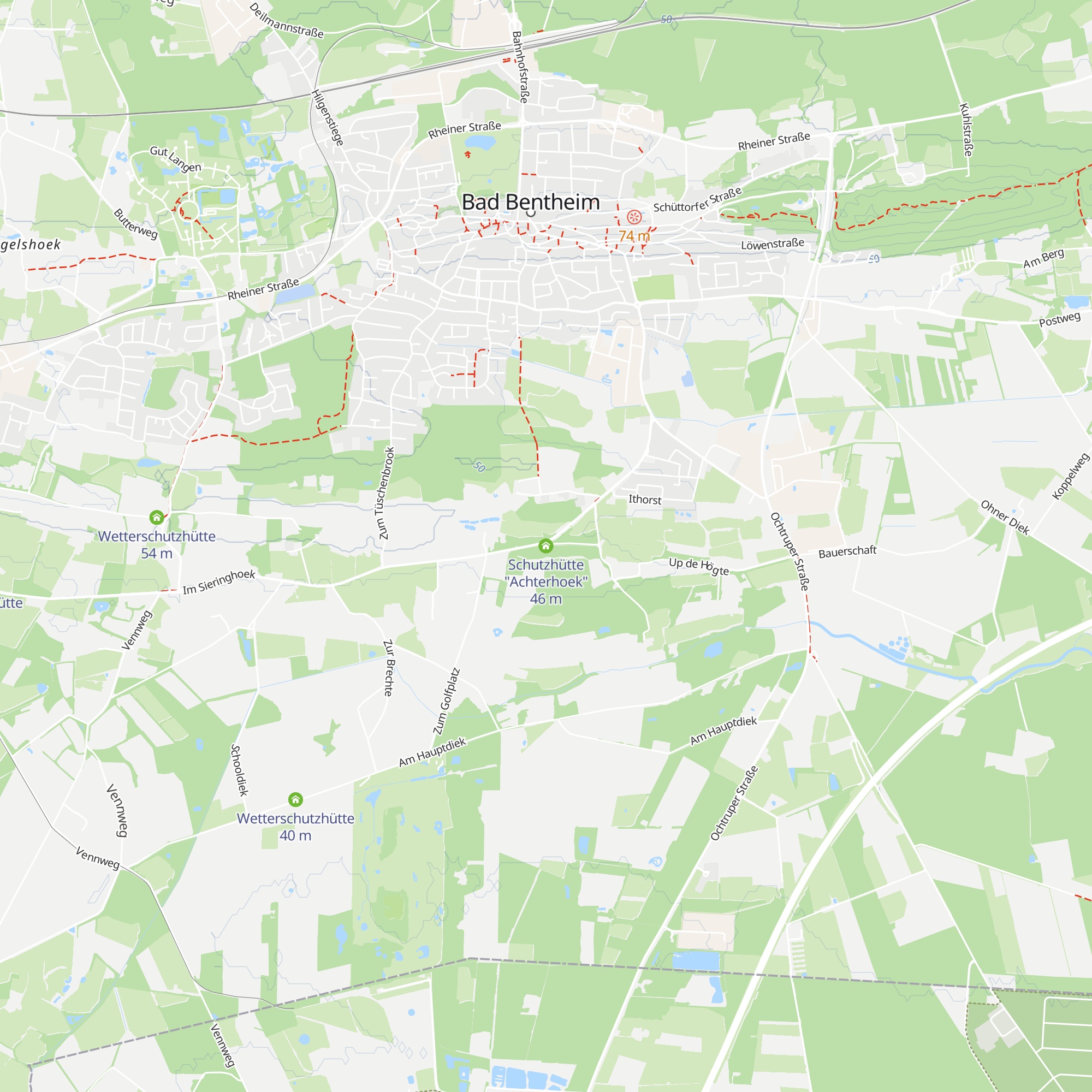 Schutzhütte "Achterhoek" map
