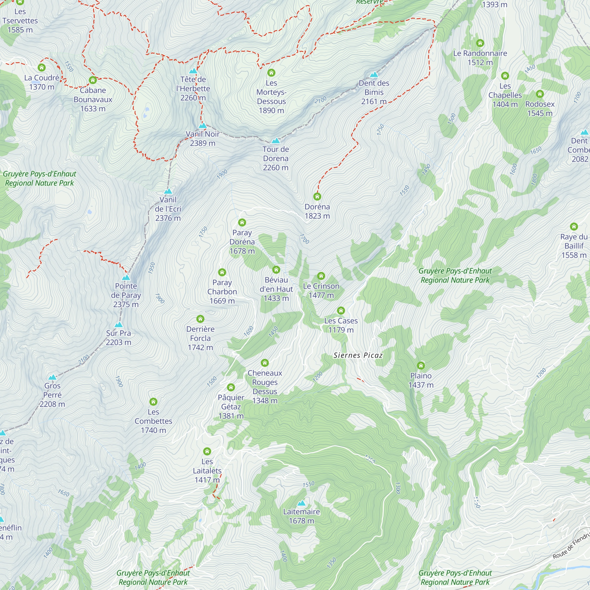 Béviau d'en Bas map