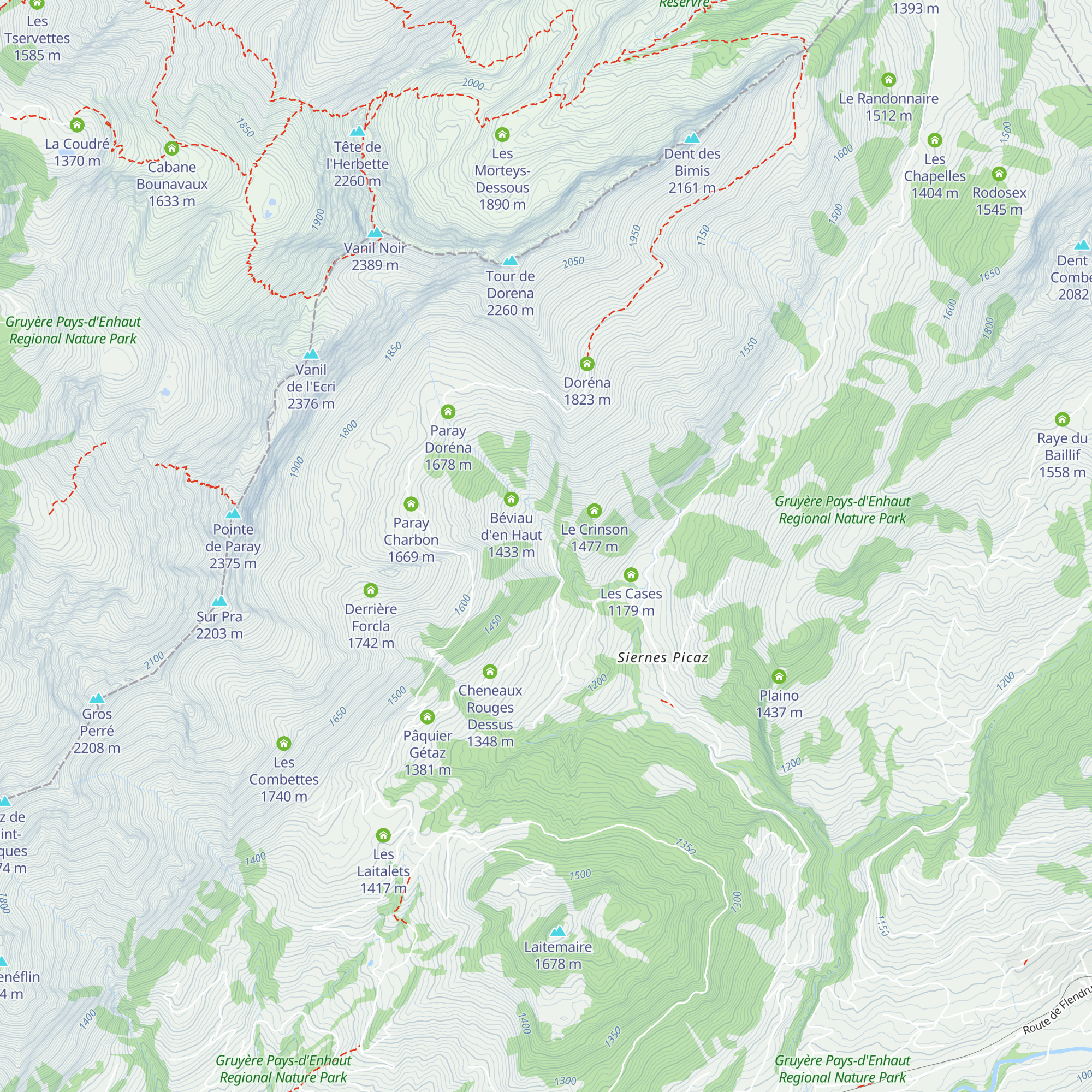 Béviau d'en Bas map