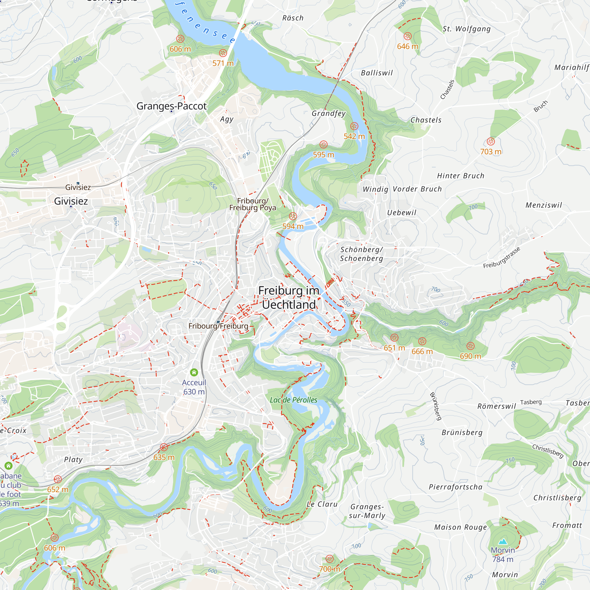 Tourist Office Fribourg, info point map