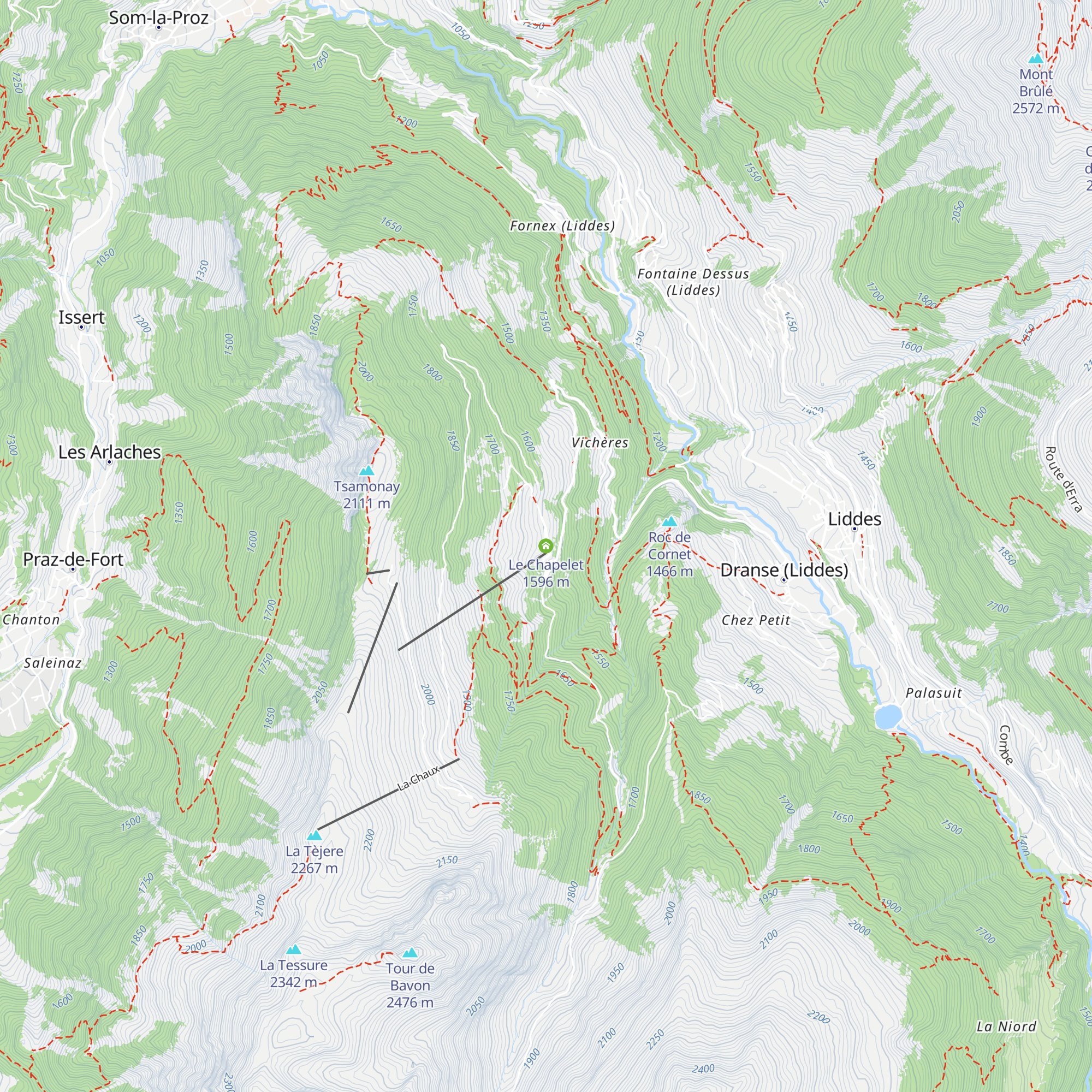 Le Chapelet map