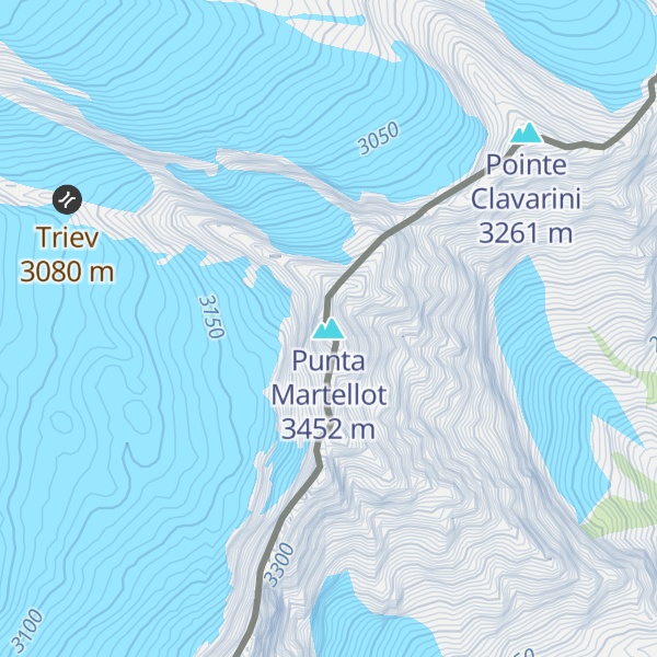 Map of Punta Martellot