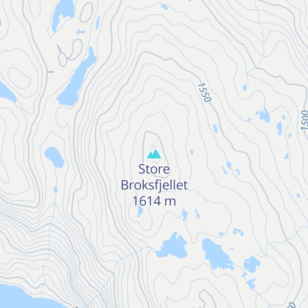 Map of Store Broksfjellet