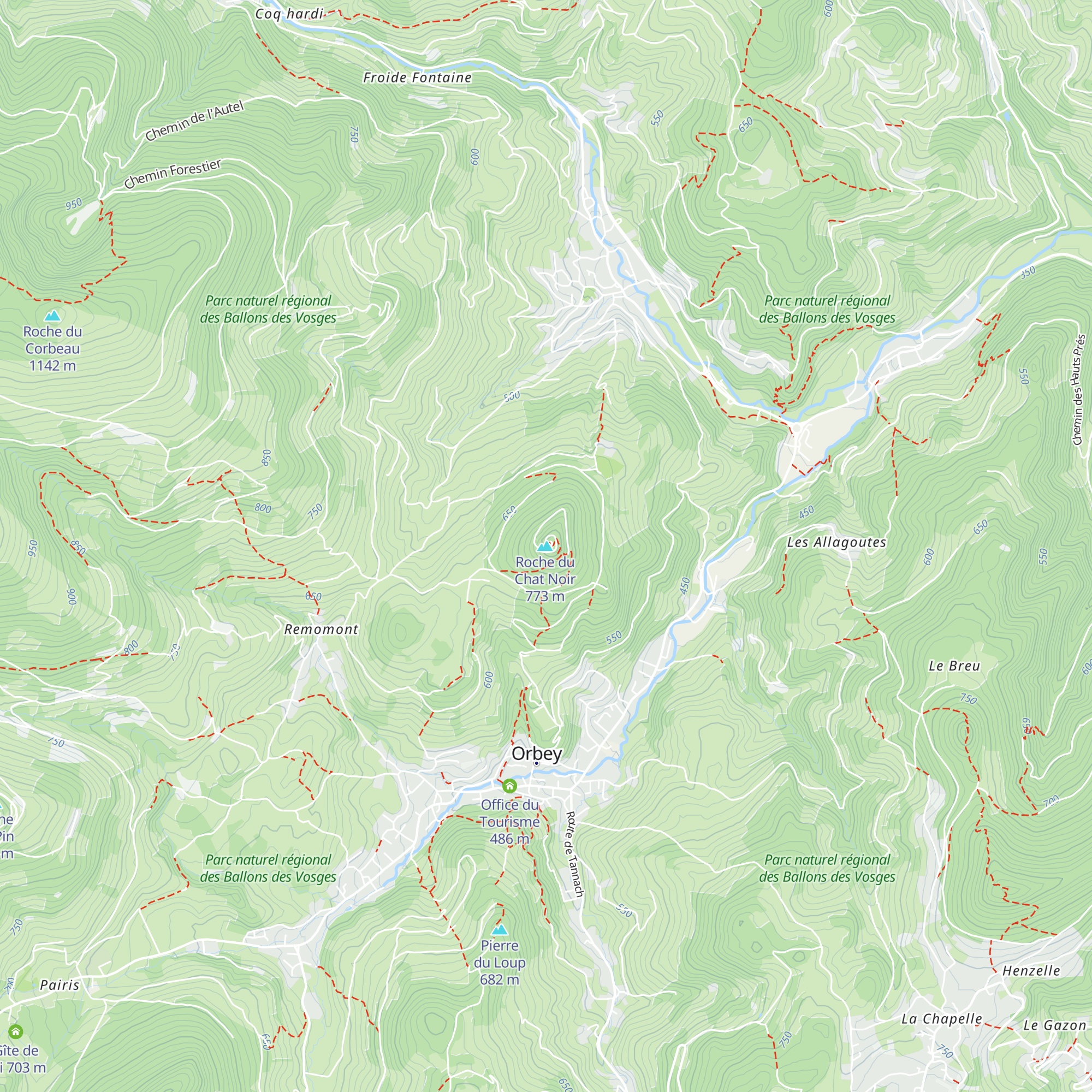 Abri du Faudé map