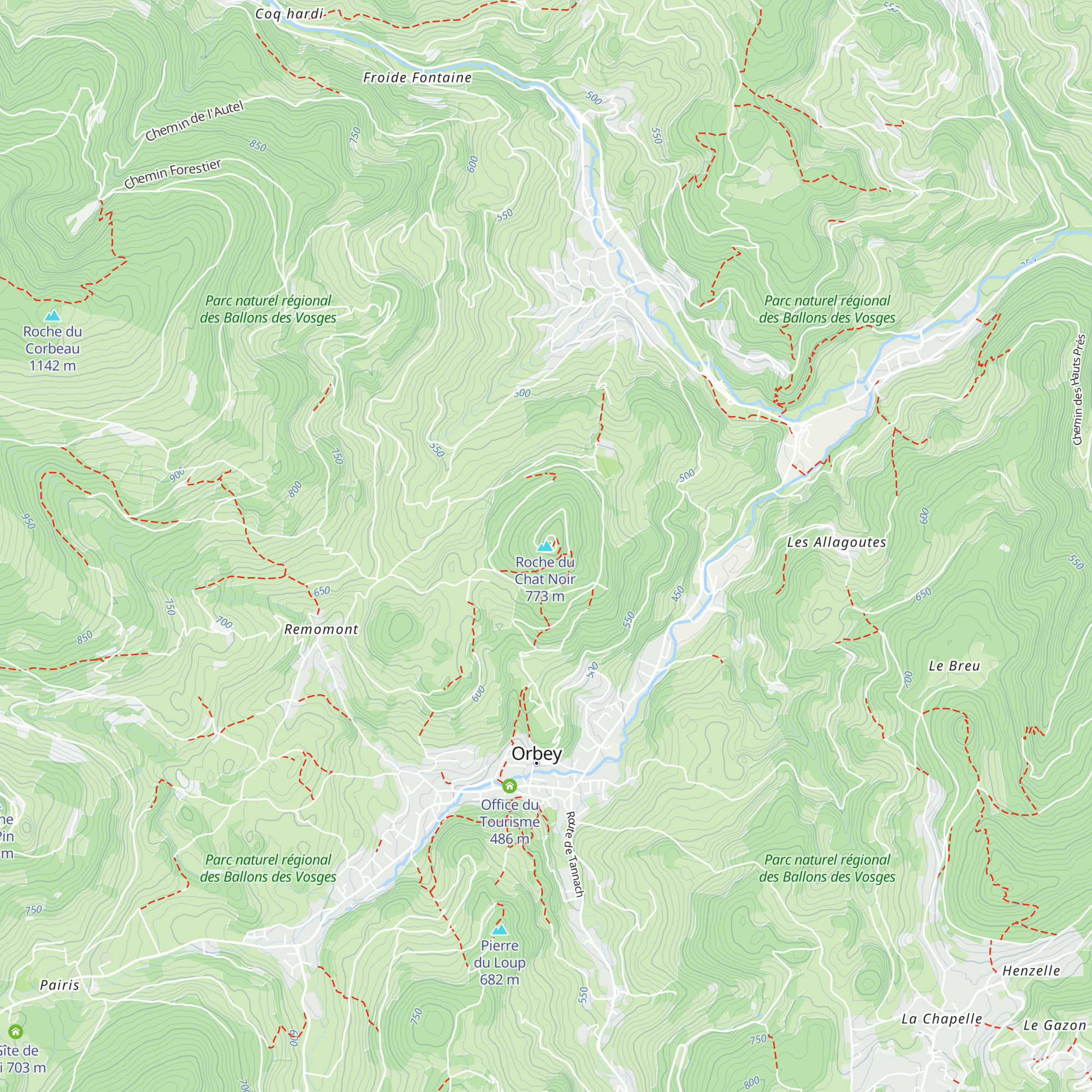 Abri du Faudé map