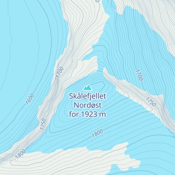 Map of Skålefjellet Nordøst for