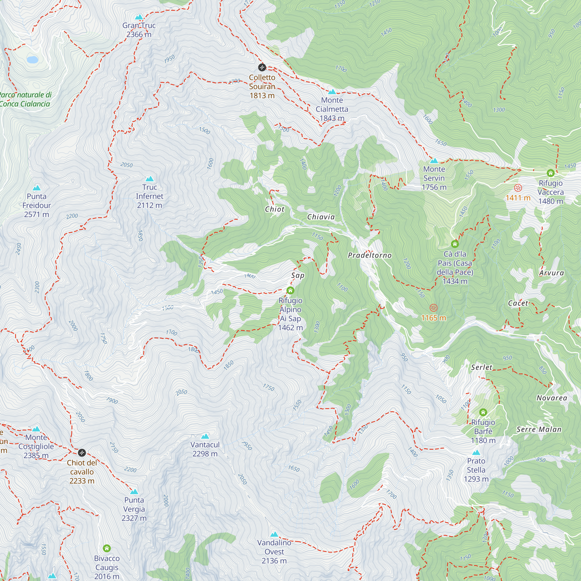 Rifugio Alpino Ai Sap map