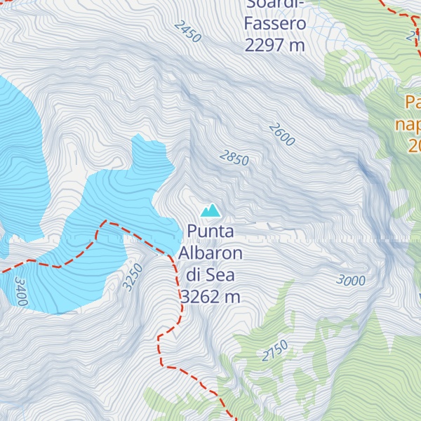 Map of Punta Albaron di Sea