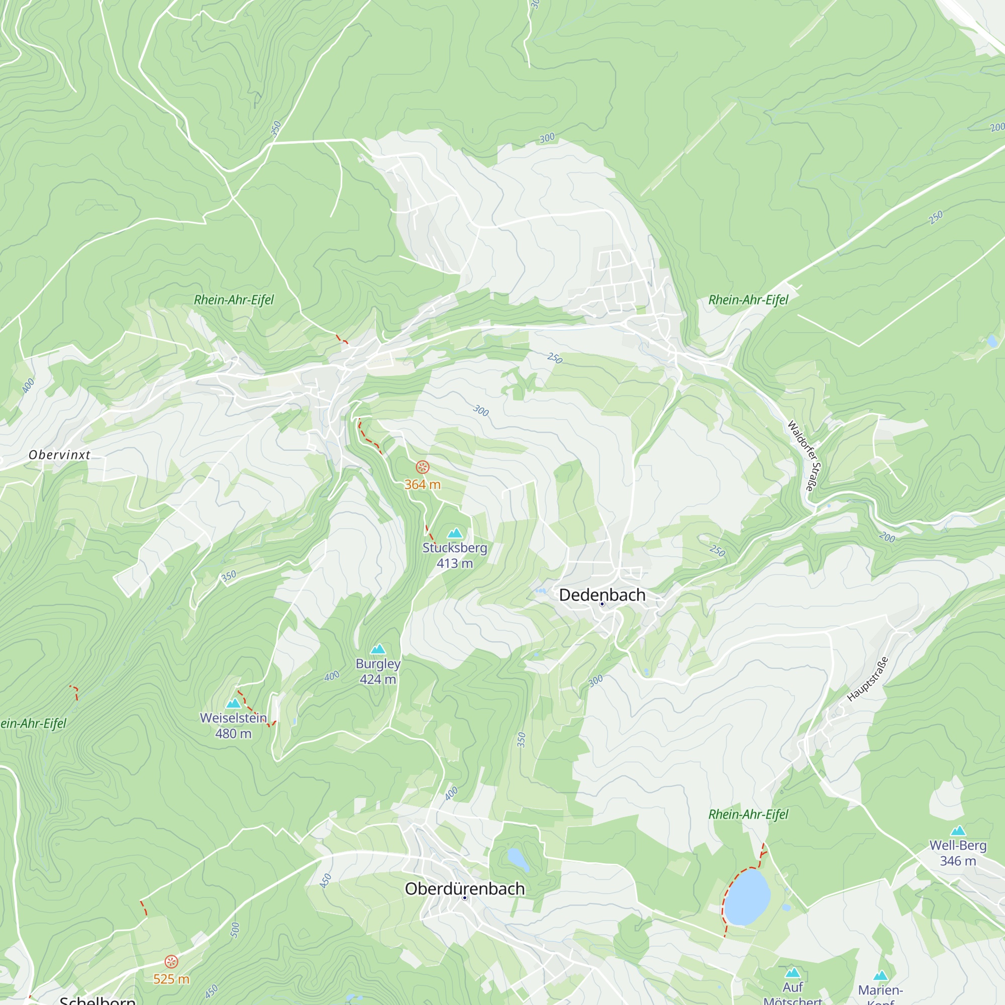 Hütte Schau ins Land map