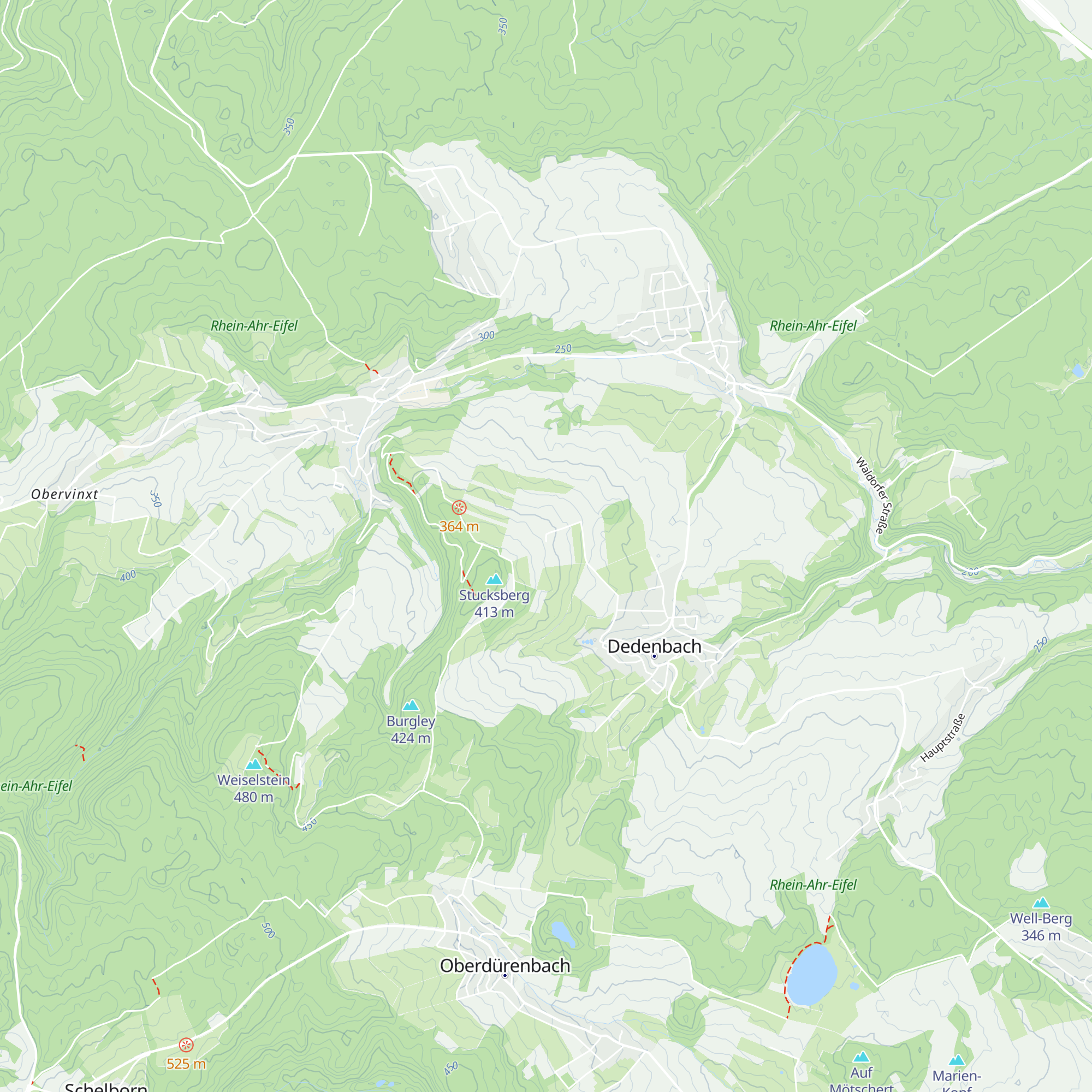 Hütte Schau ins Land map