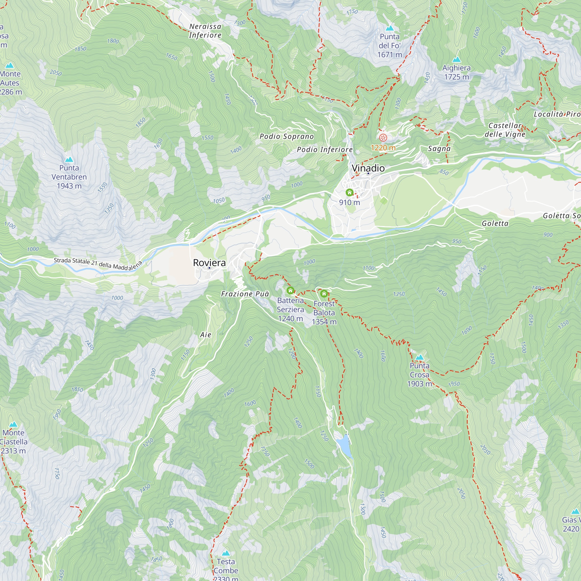 Batteria Serziera map