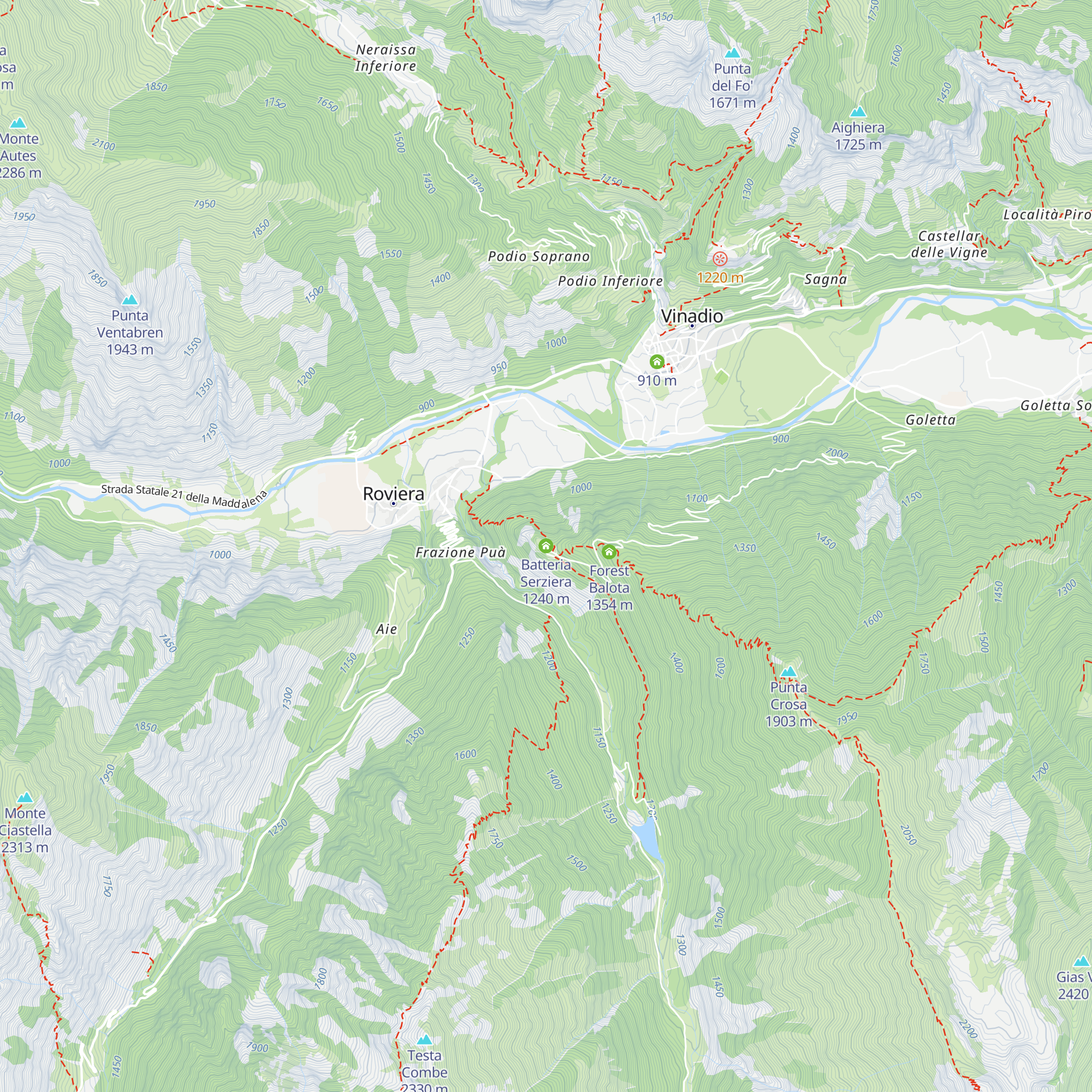 Batteria Serziera map