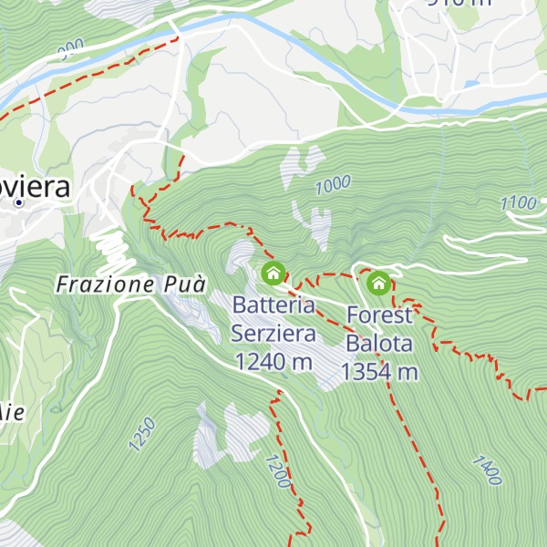 Map of Batteria Serziera