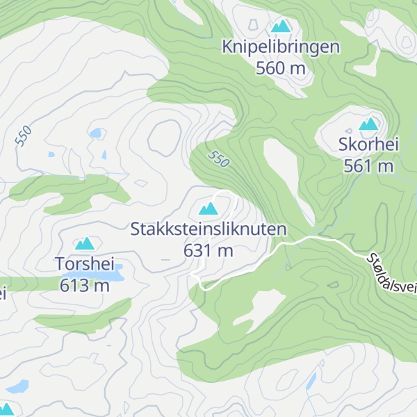 Map of Stakksteinsliknuten