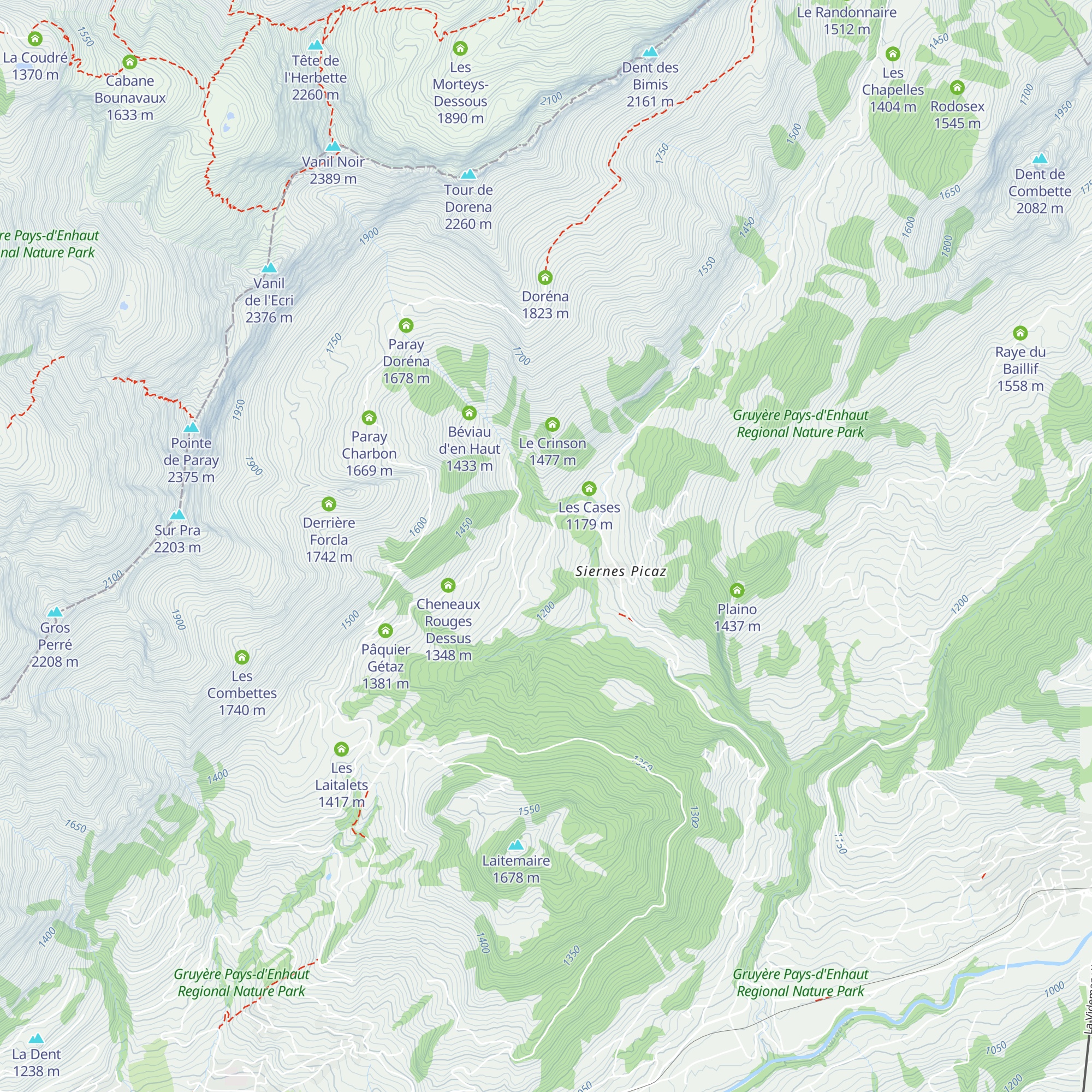 La Cluse map