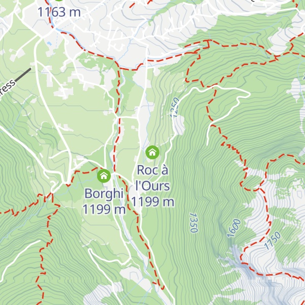 Map of Roc à l'Ours