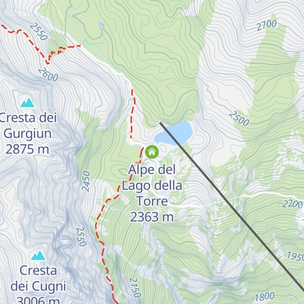 Map of Alpe del Lago della Torre
