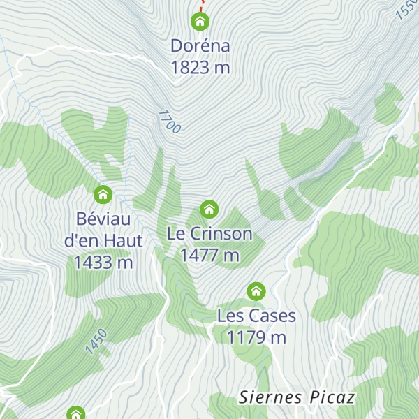 Map of Le Crinson
