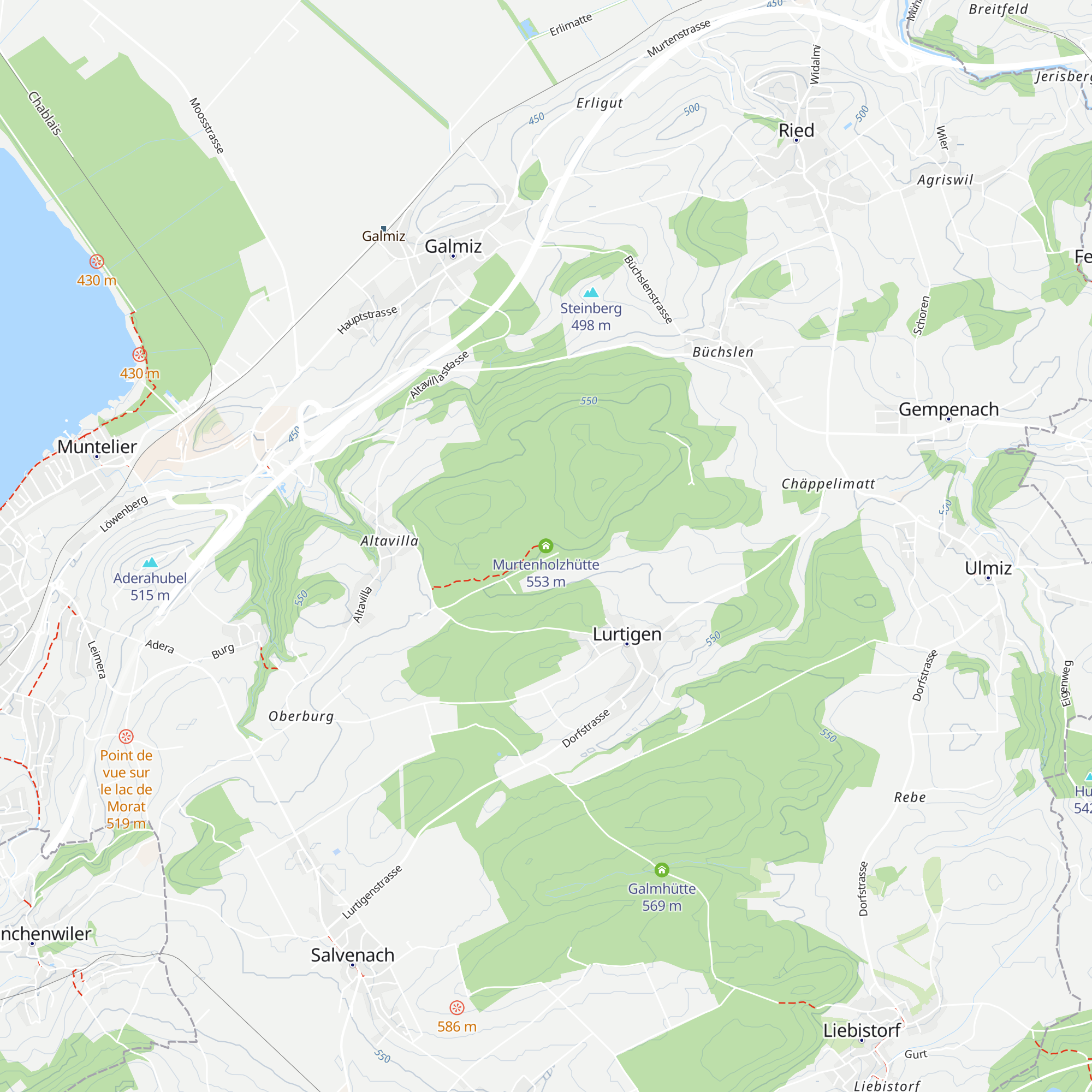 Murtenholzhütte map