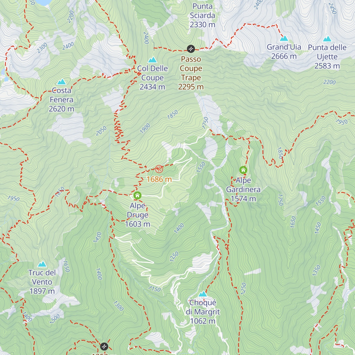 Alpe Stella map