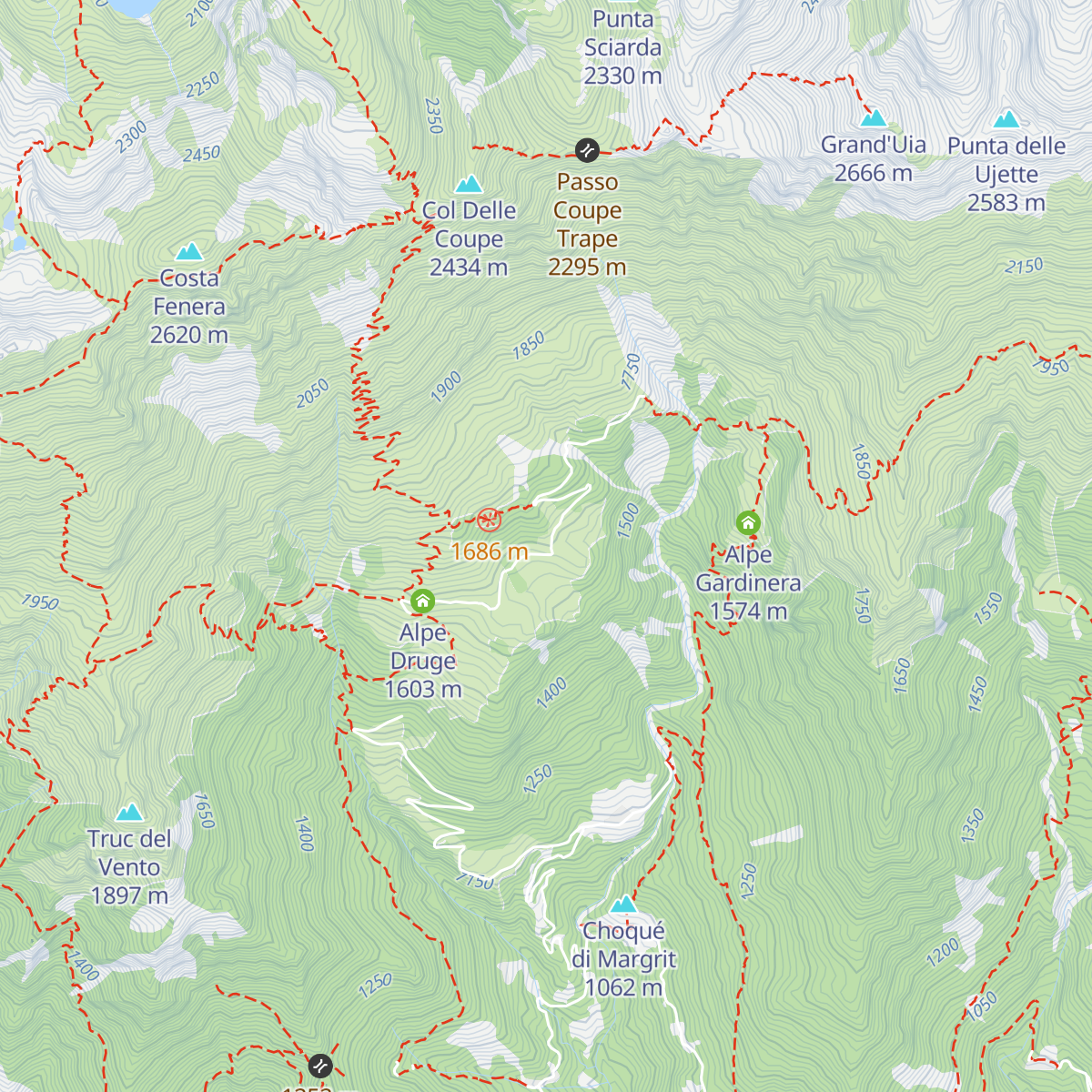 Alpe Stella map