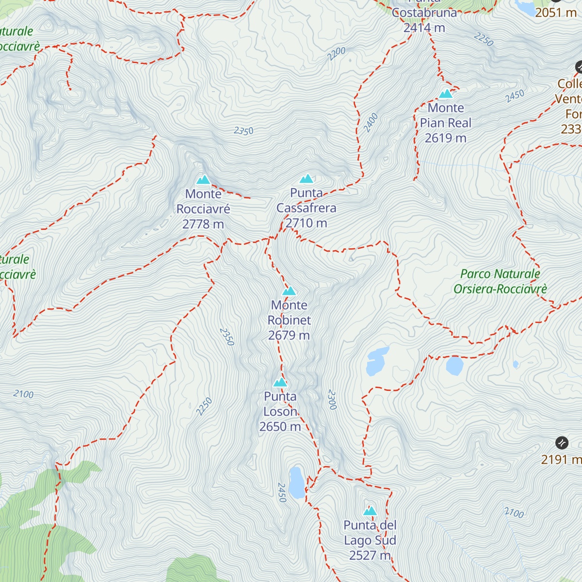 Bivacco Robinet map