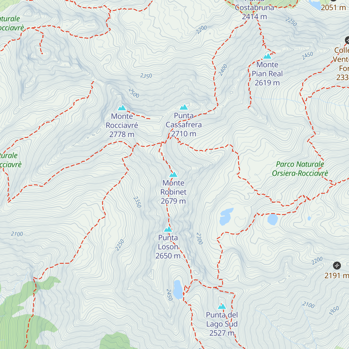 Bivacco Robinet map