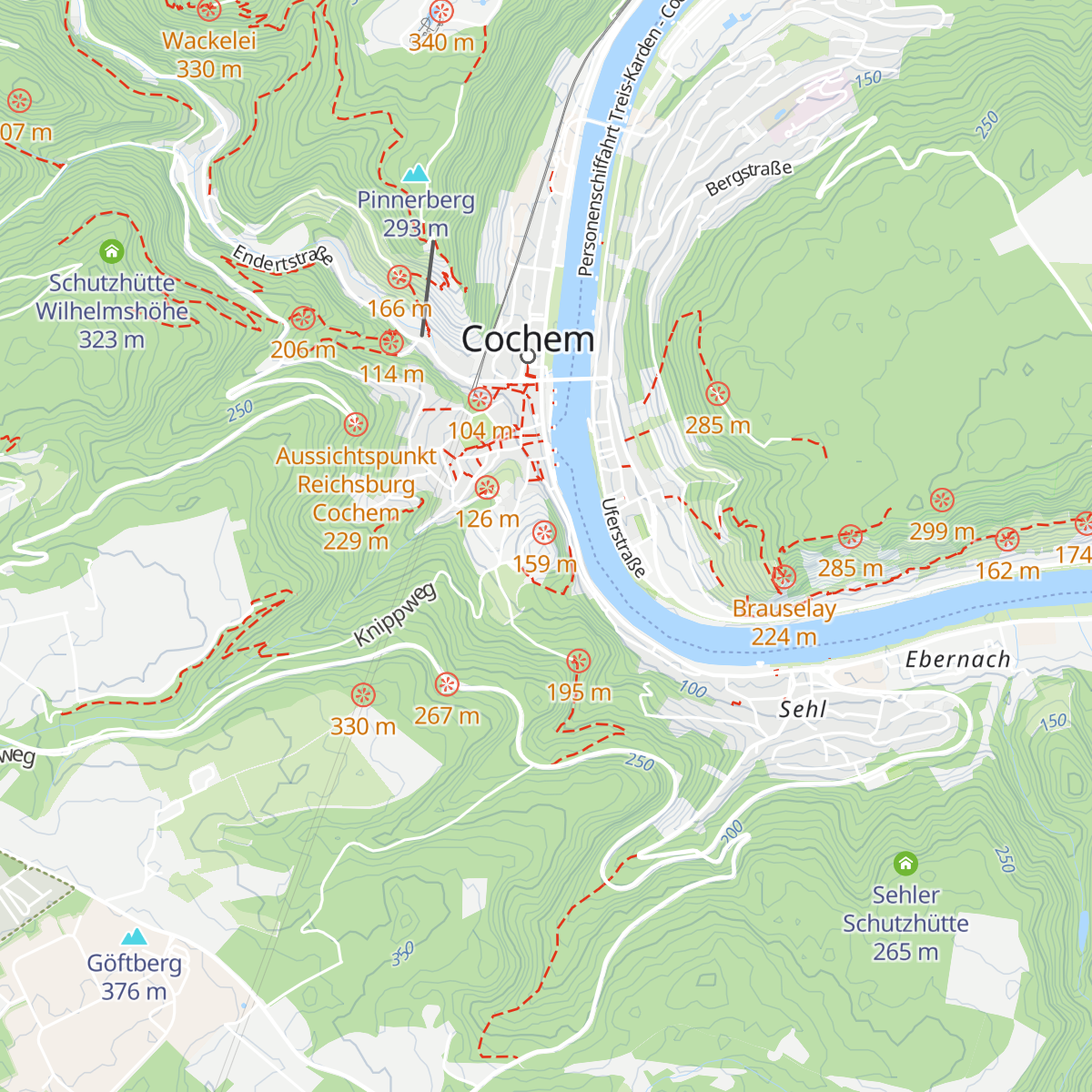 Cochem Castle map