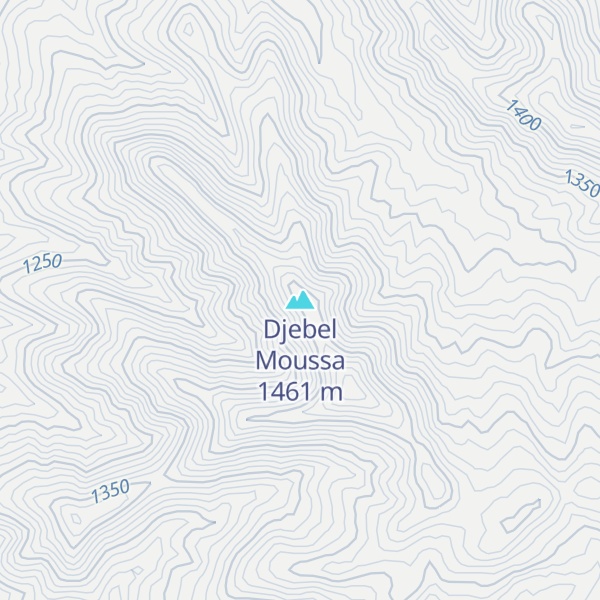 Map of Djebel Moussa